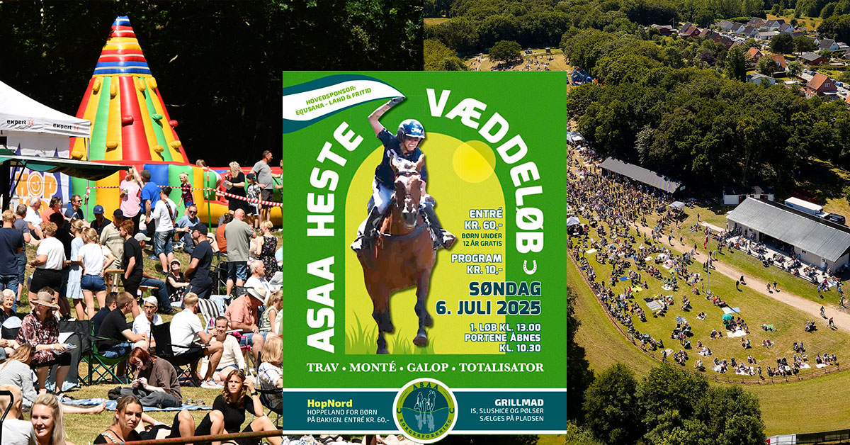 VIND unik familietur/oplevelse: Asaa Hestevæddeløb værdi 2.500 kr.