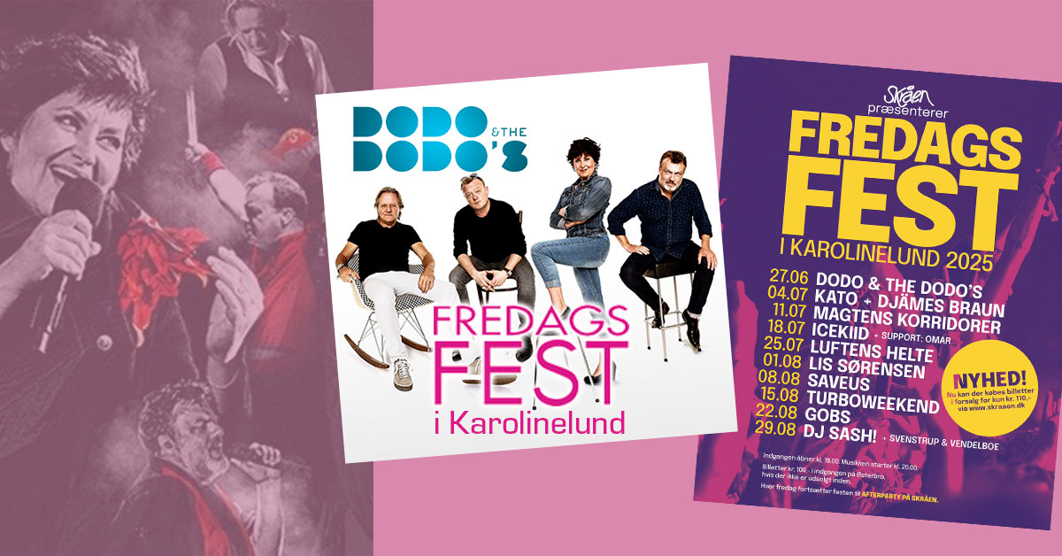 Fredagsfest i Karolinelund: Vind 2 billetter til Dodo & The Dodo´s